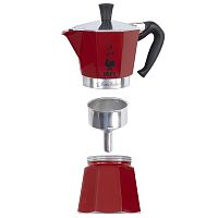 Гейзерная кофеварка Bialetti Moka Express EMOTION RED 6 порций красная СЛ