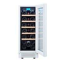 Винный шкаф CellarPrivate встраиваемый, однокамерный на 20 бутылок (CP020-1TWH) белый со скрытой руч