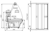 Кондитерская витрина Полюс K95 SM 1,2-1 (ВХСд-1,2 Полюс)