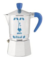 Гейзерная кофеварка Bialetti Break 3 порции (голубой)